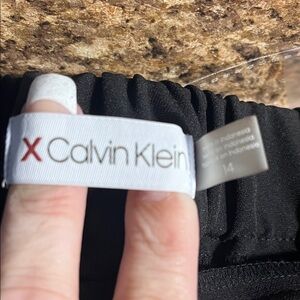 Calvin Klein Black flat front dress pants